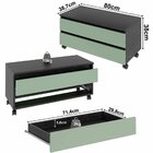 Balcão Para Gabinete De Banheiro 2 Gavetas Com Rodízios Mármo