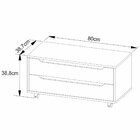 Balcão Para Gabinete De Banheiro 2 Gavetas E Rodízios Amêndoa