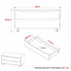 Balcão Para Gabinete De Banheiro 2 Gavetas E Rodízios Amêndoa