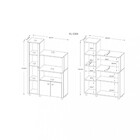 Balcão Para Micro-ondas E Forno Com Cristaleira 3 Portas Bl33