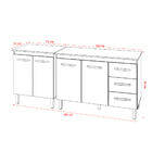 Balcão Para Microondas Ou Forno Branco E Armário Bruna 118 Cm