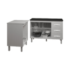 Balcão Para Microondas Ou Forno Branco E Armário Bruna 118 Cm