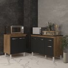 Balcão Para Microondas Ou Forno E Armário Aline 118 Cm Cozinh