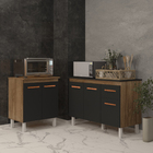 Balcão Para Microondas Ou Forno E Armário Aline 118 Cm Cozinh