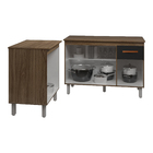 Balcão Para Microondas Ou Forno E Armário Aline 118 Cm Cozinh