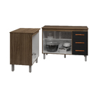 Balcão Para Microondas Ou Forno E Armário Bruna 118 Cm Cozinh