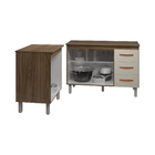 Balcão Para Microondas Ou Forno E Armário Bruna 118 Cm Cozinh