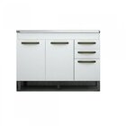 Balcão Para Pia 114cm 3 Portas 2 Gavetas Diva Chf Branco