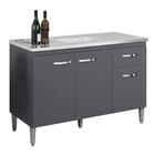 Balcao Para Pia 118 Cm 3 Portas Gabriela Reajl