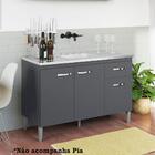 Balcao Para Pia 118 Cm 3 Portas Gabriela Reajl