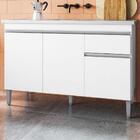 Balcao Para Pia 118 Cm 3 Portas Tatiane Reajl