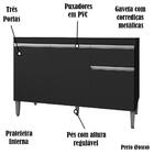 Balcao Para Pia 118 Cm 3 Portas Tatiane Reajl