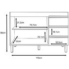 Balcao Para Pia 119cm 2 Portas 3 Gavetas 6150 Plla
