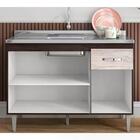 Balcao Para Pia 120 Cm 3 Portas Gabriela Reajl Moveis