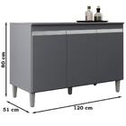 Balcao Para Pia 120 Cm 3 Portas Manu Reajl