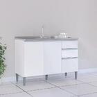 Balcao Para Pia 120 Com Corrediças Telescopicas Aline 702 Poq