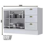 Balcão Para Pia 120cm 100% Mdf Americana C353 Henn