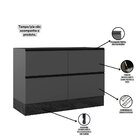 Balcão Para Pia 120cm 2 Portas 2 Gavetas Etna  Grafite