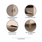 Balcão Para Pia 120cm 2 Portas E 3 Gavetas Sem Tampo Stylo Lu