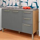 Balcao Para Pia 120cm 3 Portas 2974 Ktp