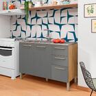 Balcao Para Pia 120cm 3 Portas 2974 Ktp