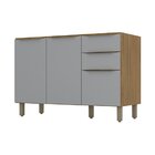 Balcão Para Pia 120cm 3 Portas 2 Gavetas 3 Portas Evidence He