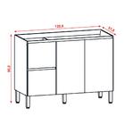 Balcao Para Pia 120cm 3pt 2gav 3017art Ktp