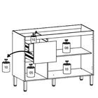 Balcao Para Pia 120cm 3pt 2gav 3017art Ktp