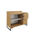 Balcão Para Pia 120cm Com Tampo Iron Espresso Móveis Avelã /