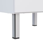 Balcão Para Pia 120cm Em Aço 2 Portas 3 Gavetas Gaia  Branco