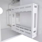 Balcão Para Pia 120cm Em Aço 2 Portas 3 Gavetas Gaia  Branco