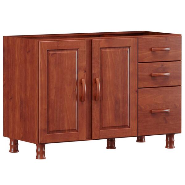 Balcao Para Pia 120cm Madeira Maciça 1186t Bronze Fnt