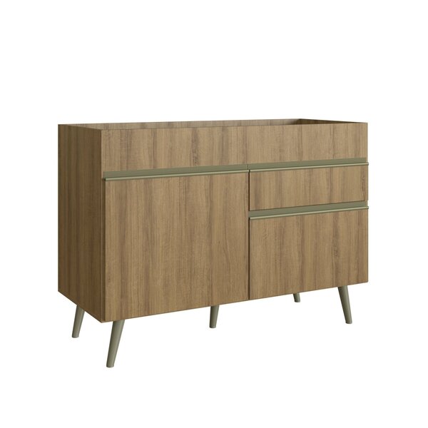 Balcão Para Pia 120cm Sem Tampo 2 Portas 1 Gaveta One  Teka