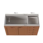 Balcão Para Pia 120cm Sem Tampo Arizona Cabecasa Madeiraorigi