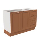 Balcão Para Pia 120cm Sem Tampo Arizona Cabecasa Madeiraorigi