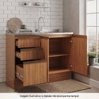 Balcão Para Pia 120cm Sem Tampo Aroeira Cabecasa Madeiraorigi