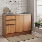 Balcão Para Pia 120cm Sem Tampo Aroeira Cabecasa Madeiraorigi