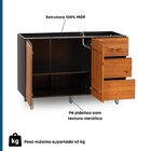 Balcão Para Pia 120cm Sem Tampo Madeira Maciça/mdf Island  Pr