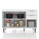 Balcão Para Pia 120cm Sem Tampo Pérola Z34 Branco - Mpozenato