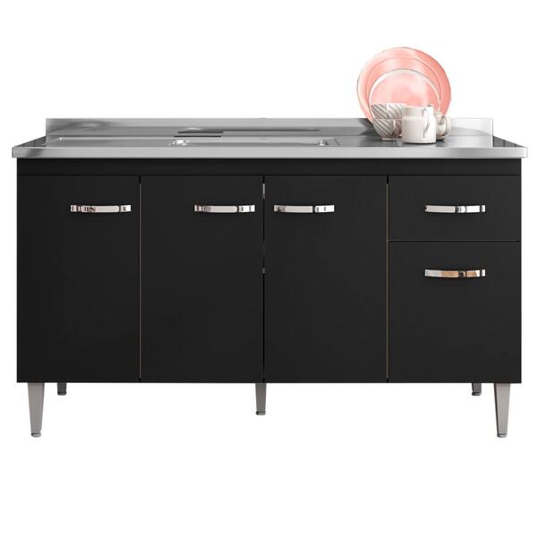 Balcao Para Pia 145 Cm 4 Portas Gabriela Reajl