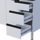 Balcão Para Pia 150cm Em Aço 2 Portas 3 Gavetas Gaia  Branco