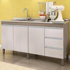 Balcao Para Pia 159cm 3 Portas 3 Gavetas 6200 Plla