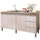 Balcao Para Pia 159cm 3 Portas 3 Gavetas 6200 Plla