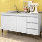 Balcao Para Pia 159cm 3 Portas 3 Gavetas 6200 Plla