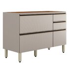 Balcão Para Pia 1 Porta Basculante 4 Gavetas Mdf Nude Prime 1