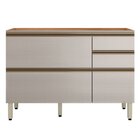 Balcão Para Pia 1 Porta Basculante 4 Gavetas Mdf Nude Prime 1