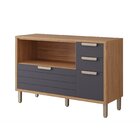 Balcão Para Pia 1 Porta E 4 Gavetas Luiza Yescasa Freijó/tita