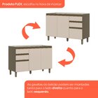 Balcão Para Pia 2 Gavetas 3 Portas 100% Mdf Aurora Espresso M