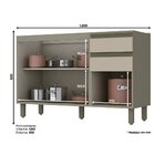 Balcão Para Pia 2 Gavetas 3 Portas 120 Cm Henn