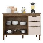 Balcão Para Pia 2 Portas 120cm Cloe Teka Champanhe Bnn Decor